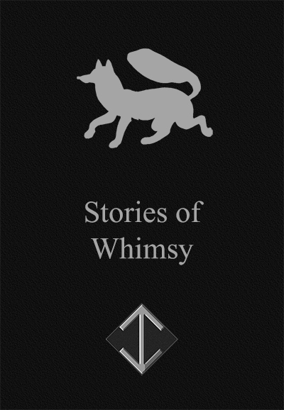 black book cover with image of fox the title Stories of Whimsy and author CJC